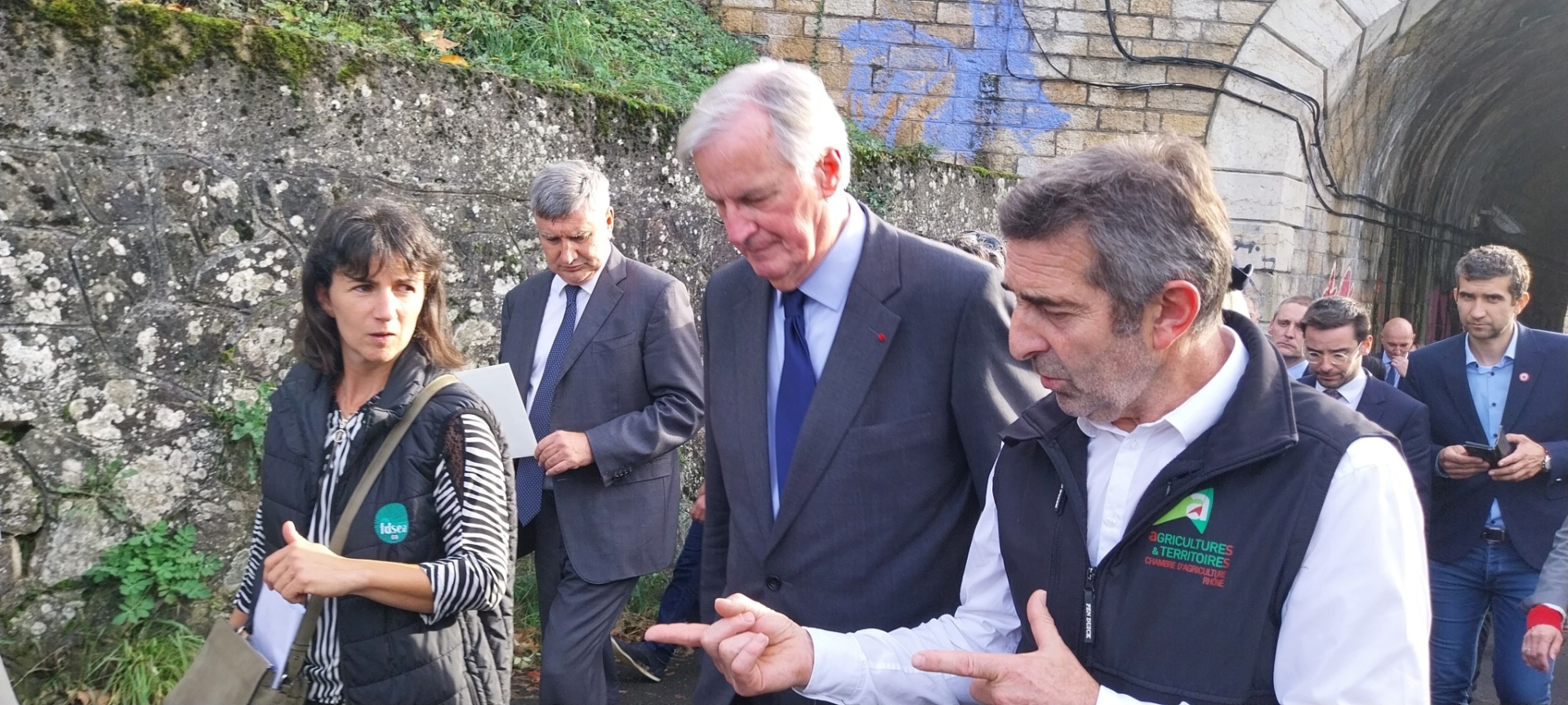 Michel Barnier en visite dans le Rhône